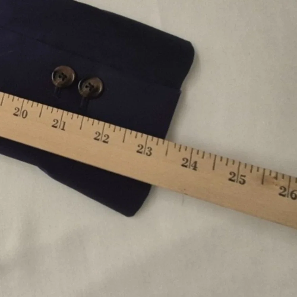 Brooks Brothers 346‎ women's navy blue trench coat buttons belted stretch sz 4